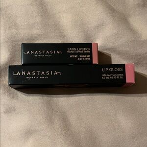 NIB Anastasia Beverly Hills Satin Lipstick and Lip Gloss - Dusty Rose